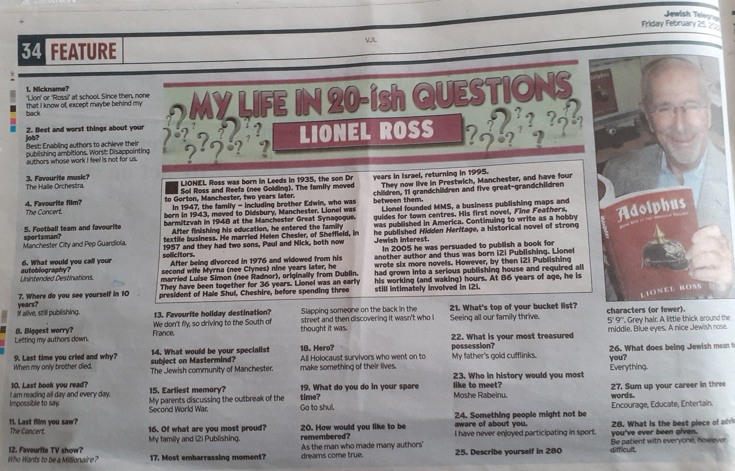 Lionel 20 odd questions JT